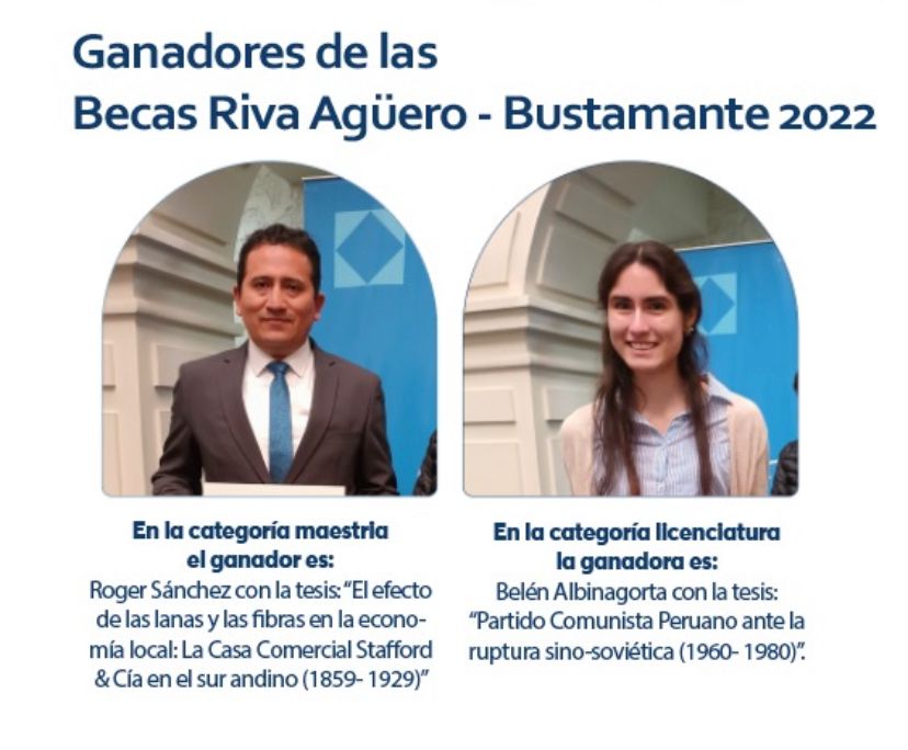 Ganadores beca Riva Agüero- Bustamante 2022